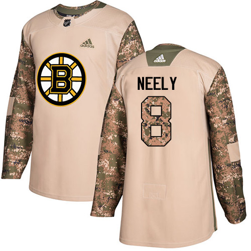 Adidas Bruins #8 Cam Neely Camo Authentic Veterans Day Stitched NHL Jersey - Click Image to Close